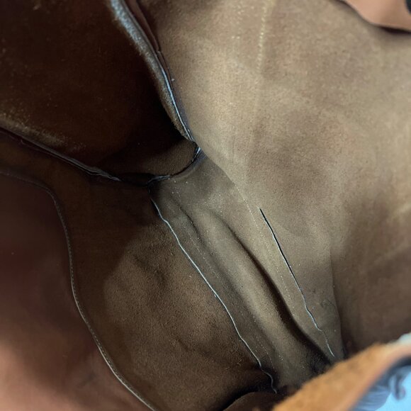 Vintage Laura USA Tan Leather Shopper Tote Bag - Picture 6 of 7